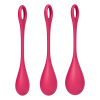 фото Набор йони бусин Satisfyer Yoni Power 1 Red, диаметр 2-2,5-3см, вес 22-46-74гр  || фото Набір йоні намистин Satisfyer Yoni Power 1 Red, діаметр 2-2,5-3см, вага 22-46-74гр 