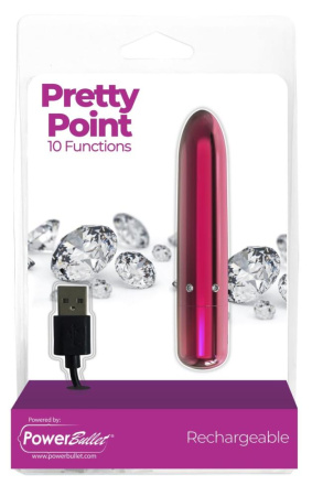 фото Вибропуля PowerBullet - Pretty Point Rechargeable Bullet Pink  || фото Віброкуля PowerBullet - Pretty Point Rechargeable Bullet Pink 