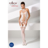 фото Бодистокинг Passion BS056 white, комбинезон, имитация чулок  || фото Бодістокінг Passion BS056 white, комбінезон, імітація панчох 