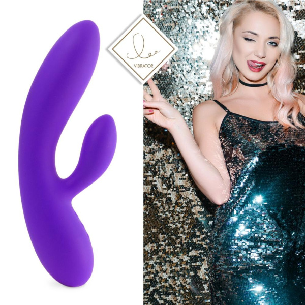 купить Гибкий вибратор кролик с двумя моторами FeelzToys Lea Rabbit Vibrator Medium Purple