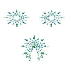 фото Пэстис из кристаллов Petits Joujoux Gloria set of 3 - Green/Blue, украшение на грудь и вульву