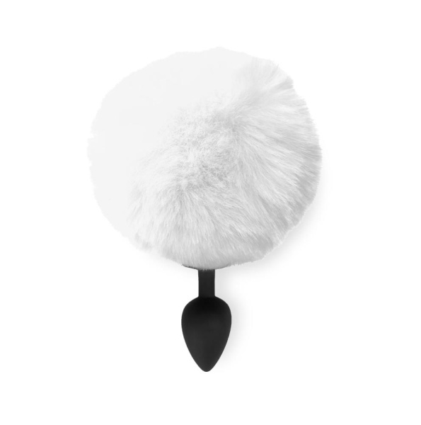 купить Силиконовая анальная пробка М Art of Sex - Silicone Bunny Tails Butt plug, цвет Белый, диаметр 3,5 с