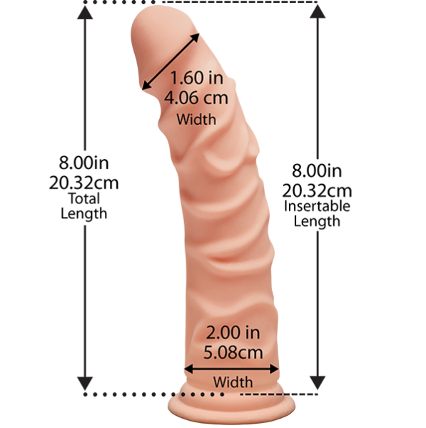 купить Фаллоимитатор Doc Johnson The D - Ragin D - 8 Inch Without Balls - ULTRASKYN, диаметр 5,1см