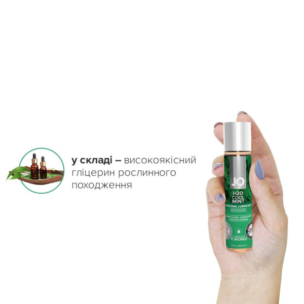 купить Смазка на водной основе System JO H2O — Cool Mint (30 мл) без сахара, растительный глицерин
