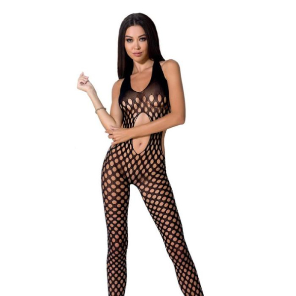 купить Бодистокинг Passion BS065 black, комбинезон, крупная сетка