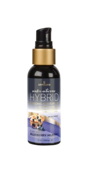купить Смазка водно-силиконовая Sensuva Hybrid Blueberry Muffin (57 мл) без сахара, можно для оральных ласк