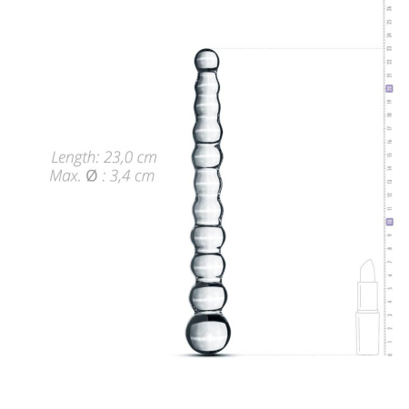 фото Стеклянный дилдо в виде бусин Gildo Glass Dildo No. 20  || фото Скляний ділдо у вигляді намистин Gildo Glass Dildo No. 20 
