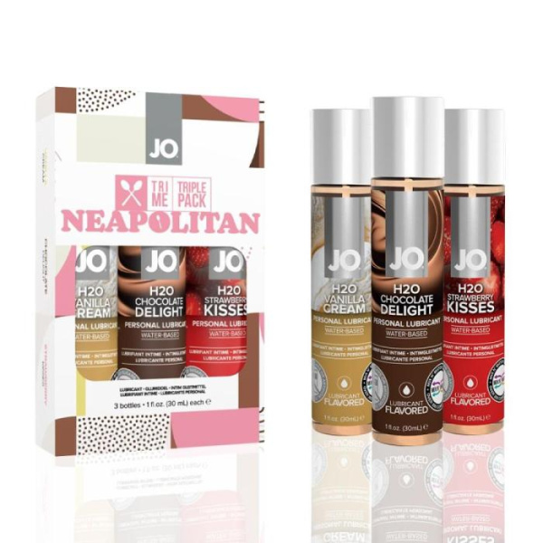 купить Набор System JO Tri-Me Triple Pack — Neapolitan (3×30 мл) три разных вкуса оральных смазок