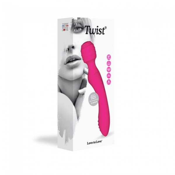 купить Вибромассажер 2-в-1 Love To Love TWIST Rose, 2 мотора, стимулирующий рельеф, водостойкий