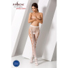 фото Эротические колготки-бодистокинг Passion S008 white, ажурные колготки с вырезом и лампасами-сеткой  || фото Еротичні колготки-бодістокінг Passion S008 white, ажурні колготки з вирізом та лампасами-сіткою 