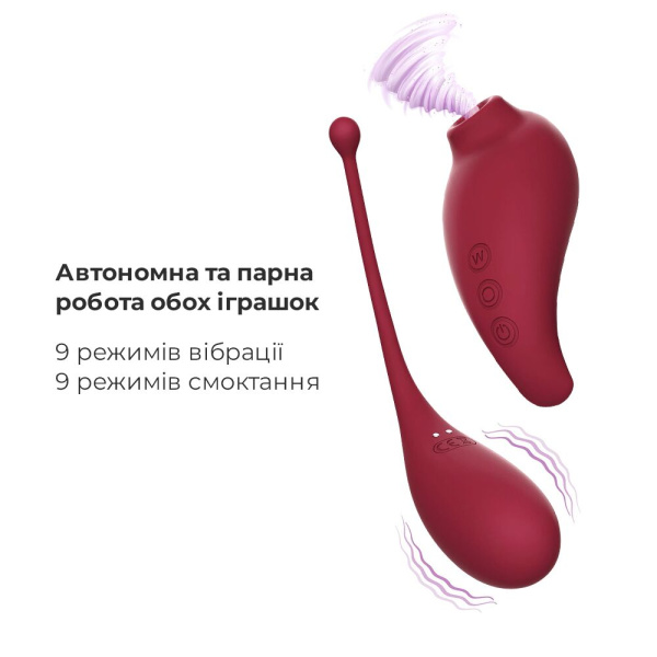 купить Смарт игрушка Adrien Lastic Inspiration: виброяйцо и вакуумный стимулятор с управлением со смартфона
