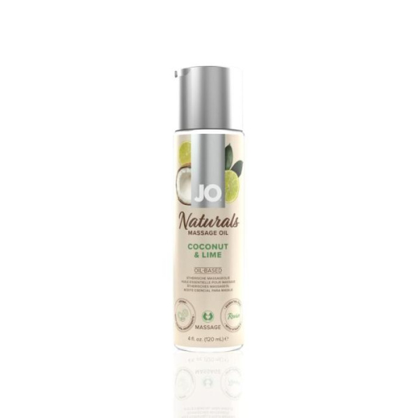 купить Массажное масло System JO – Naturals Massage Oil – Coconut & Lime с эфирными маслами (120 мл)