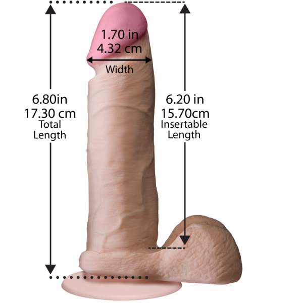 купить Фаллоимитатор Doc Johnson The Realistic Cock 6 inch White - ULTRASKYN, Vack-U-Lock, диаметр 4,3см