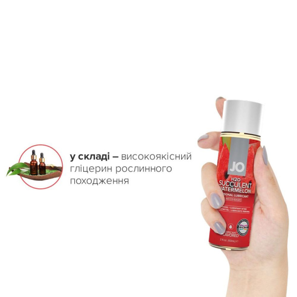 купить Смазка на водной основе System JO H2O — Watermelon (60 мл) без сахара, растительный глицерин