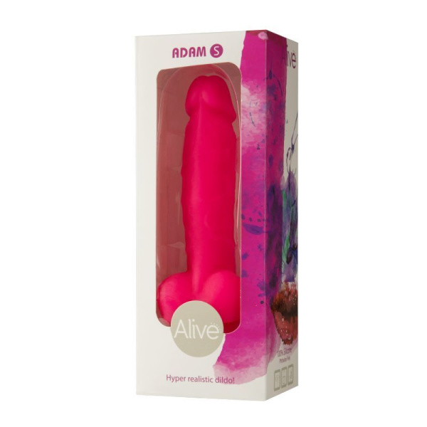 купить Фаллоимитатор Alive Adam Pink S, двухслойный, силикон+ Silexpan, диаметр 3,5см