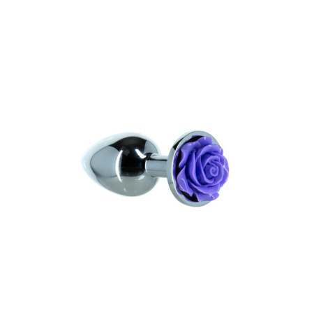 фото Металлическая анальная пробка Lux Active с розой - Rose Anal Plug - Purple, вибропуля в подарок  || фото Металева анальна пробка Lux Active з трояндою - Rose Anal Plug - Purple, віброкуля в подарунок 