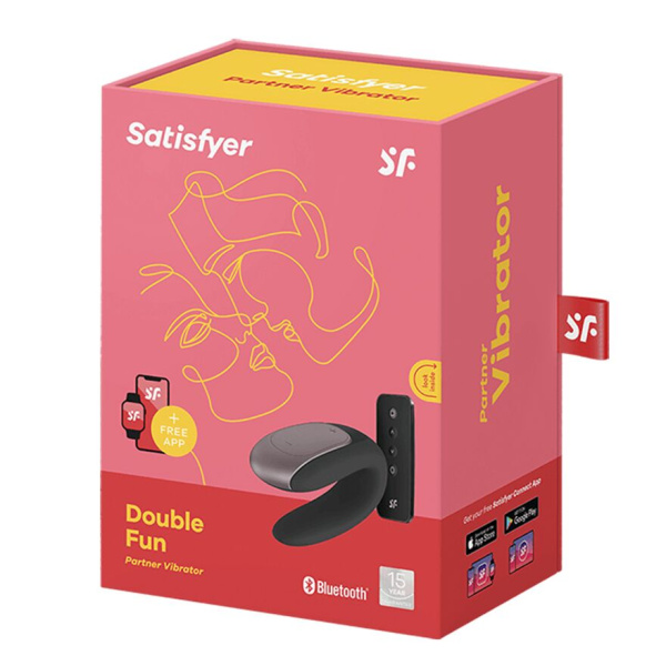 купить Смарт-вибратор для пар Satisfyer Double Fun (Black) с пультом ДУ