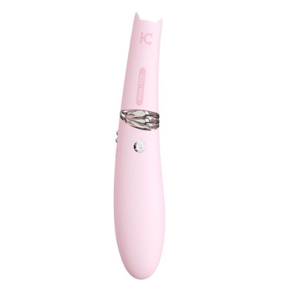 купить Вакуумный стимулятор с вибрацией KisToy Miss CC Pink, можно использовать как вибратор, диаметр 36мм