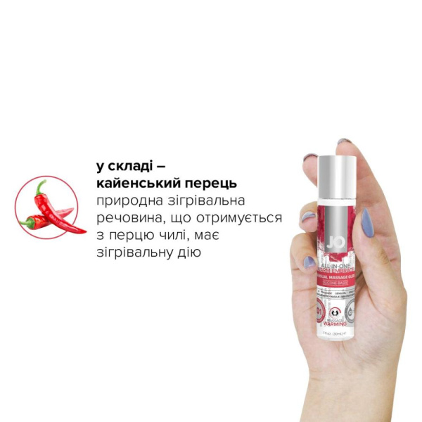 купить Разогревающий массажный гель и смазка 2-в-1 System JO All-in-one Massage Glide - WARMING (30 мл)