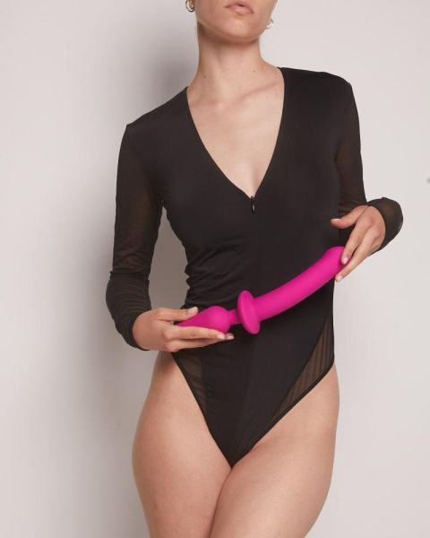 купити Анальна пробка з дилдо 2в1 Strap-On-Me SWITCH PLUG-IN DILDO Fuchsia L, діаметр 4,5/3,4 см
