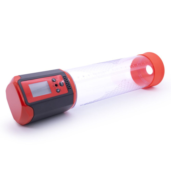 купить Автоматическая вакуумная помпа Men Powerup Passion Pump Red, LED-табло, перезаряжаемая, 8 режимов