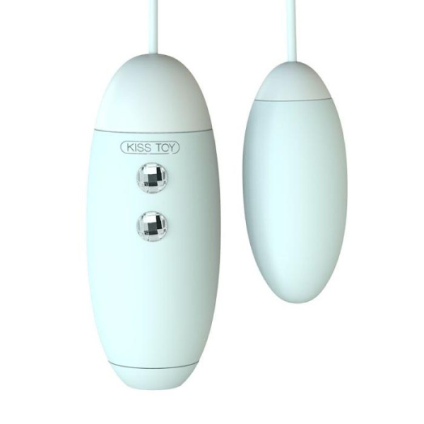купить Вакуумный стимулятор с виброяйцом 2-в-1 KisToy Miss VV Cyan