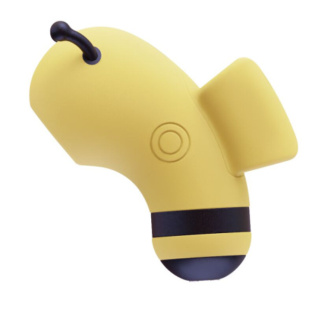 фото Вакуумный стимулятор с микротоками CuteVibe Beebe Yellow, на палец  || фото Вакуумний стимулятор із мікрострумами CuteVibe Beebe Yellow, на палець 
