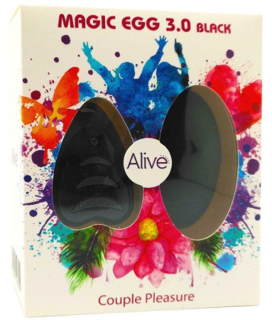 фото Виброяйцо Alive Magic Egg 3.0 Black с пультом ДУ, на батарейках  || фото Віброяйце Alive Magic Egg 3.0 Black із пультом ДУ 