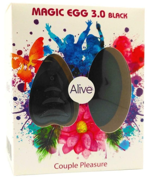 купить Виброяйцо Alive Magic Egg 3.0 Black с пультом ДУ, на батарейках
