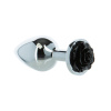 фото Металлическая анальная пробка Lux Active с розой - Rose Anal Plug - Black, вибропуля в подарок  || фото Металева анальна пробка Lux Active з трояндою - Rose Anal Plug - Black, віброкуля в подарунок 