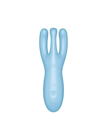 фото Клиторальный смарт вибратор Satisfyer Threesome 4 Blue с тремя пальчиками  || фото Кліторальний смарт вібратор Satisfyer Threesome 4 Blue з трьома пальчиками 