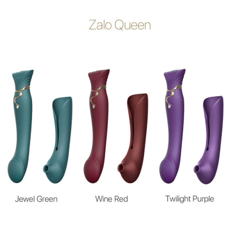 фото Смартвибратор 3в1 Zalo — Queen Jewel Green, пульсирующая жемчужина и вакуум, кристалл Swarovski  || фото Смартвібратор 3в1 Zalo — Queen Jewel Green, пульсівна перлина та вакуум, кристал Swarovski 
