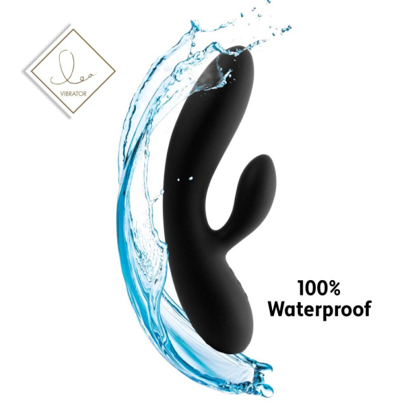 купить Гибкий вибратор кролик с двумя моторами FeelzToys Lea Rabbit Vibrator Black