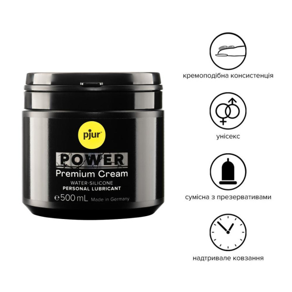 купити Густа змазка для фістингу та анального сексу pjur POWER Premium Cream 500 мл на гібридній основі