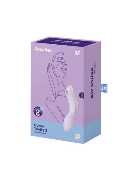 купити Вакуумний стимулятор з вібрацією Satisfyer Curvy Trinity 2 Violet