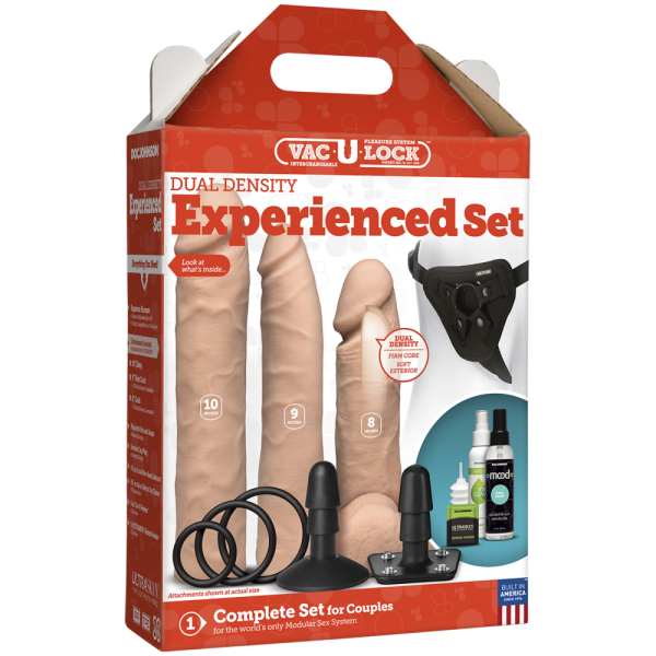 купити Набір для страпона Doc Johnson Vac-U-Lock Dual Density Experienced Set, діаметр 2×7см, 7,7см