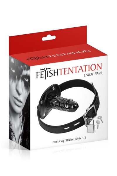 купить Кляп с большим фаллоимитатором Fetish Tentation Penis Gag T2