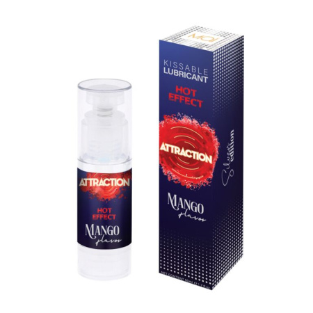 фото Смазка для орального секса с согревающим эффектом MAI Attraction Heat Mango (50 мл)  || фото Змазка для орального сексу з зігрівальним ефектом MAI Attraction Heat Mango (50 мл) 