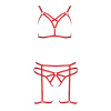 фото Комплект белья MAGALI SET OpenBra red XXL/XXXL - Passion Exclusive: стрэпы: лиф, трусики и пояс  || фото Комплект білизни MAGALI SET OpenBra red XXL/XXXL - Passion Exclusive: стрепи: ліф, трусики і пояс 