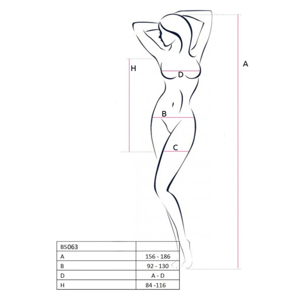 купити Бодістокінг Passion BS063 white, сукня-сітка халтер