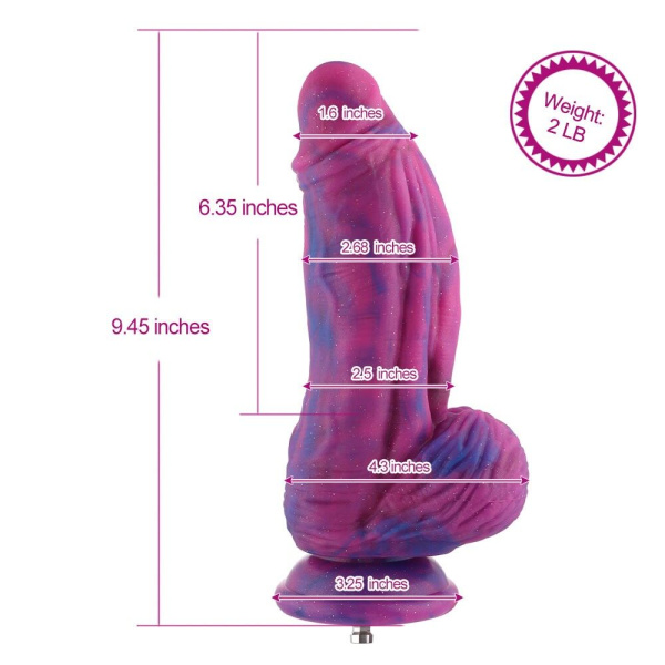 купить Фаллоимитатор для секс-машин Hismith 9.45" Silicone Fantasy Series Dildo, система крепления KlicLok