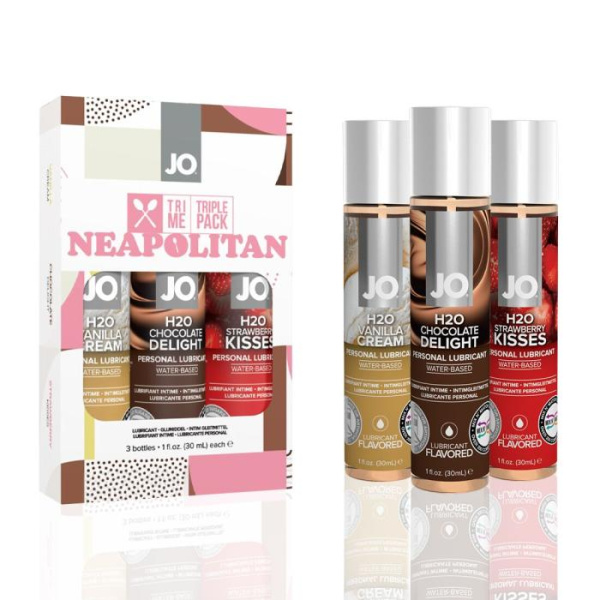 купити Набір System JO Tri-Me Triple Pack — Neapolitan (3×30 мл) три різні смаки оральних змазок
