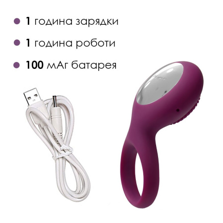 фото Эрекционное кольцо с вибрацией Svakom Tyler Violet  || фото Ерекційне кільце з вібрацією Svakom Tyler Violet 