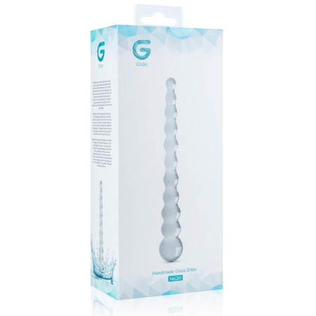 фото Стеклянный дилдо в виде бусин Gildo Glass Dildo No. 20  || фото Скляний ділдо у вигляді намистин Gildo Glass Dildo No. 20 