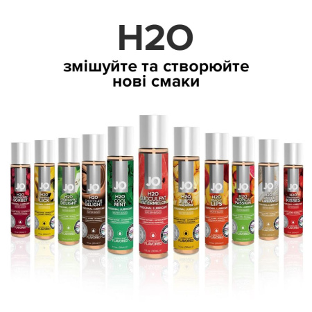 фото Смазка на водной основе System JO H2O — Watermelon (60 мл) без сахара, растительный глицерин  || фото Змазка на водній основі System JO H2O — Watermelon (60 мл) без цукру, рослинний гліцерин 