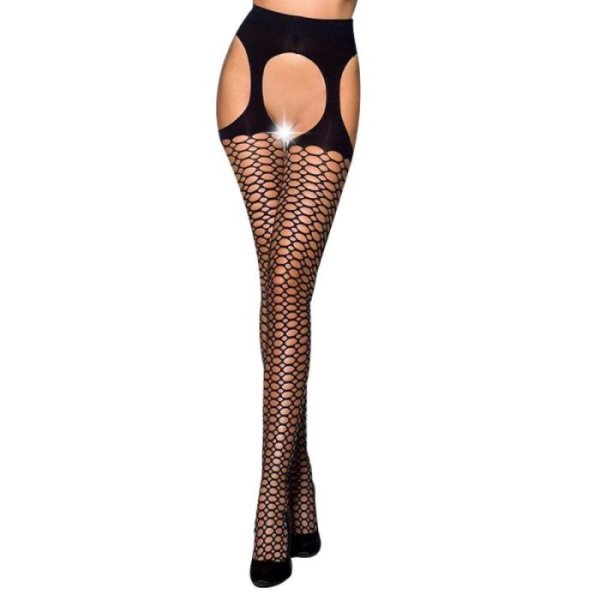 купить Эротические колготки TIOPEN 004 nero 3/4 (fishnet 40 den) - Passion, имитация чулок и пояса