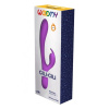 Вібратор-кролик Wooomy Gili-Gili Vibrator with Heat Purple, відросток з вушками, підігрів до 40 ° С