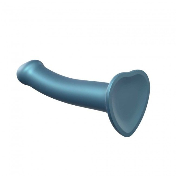 купить Насадка для страпона Strap-On-Me Mono Density Dildo Blue M, диам. 3,3см, однослойный силикон, гибкий