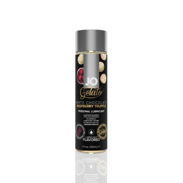 купить Смазка на водной основе System JO GELATO White Chocolate Raspberry (120 мл) без сахара и парабенов