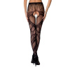 фото Эротические колготки-бодистокинг Passion S007 black, красивые ажурные колготки с вырезом  || фото Еротичні колготки-бодістокінг Passion S007 black, гарні ажурні колготки з вирізом 